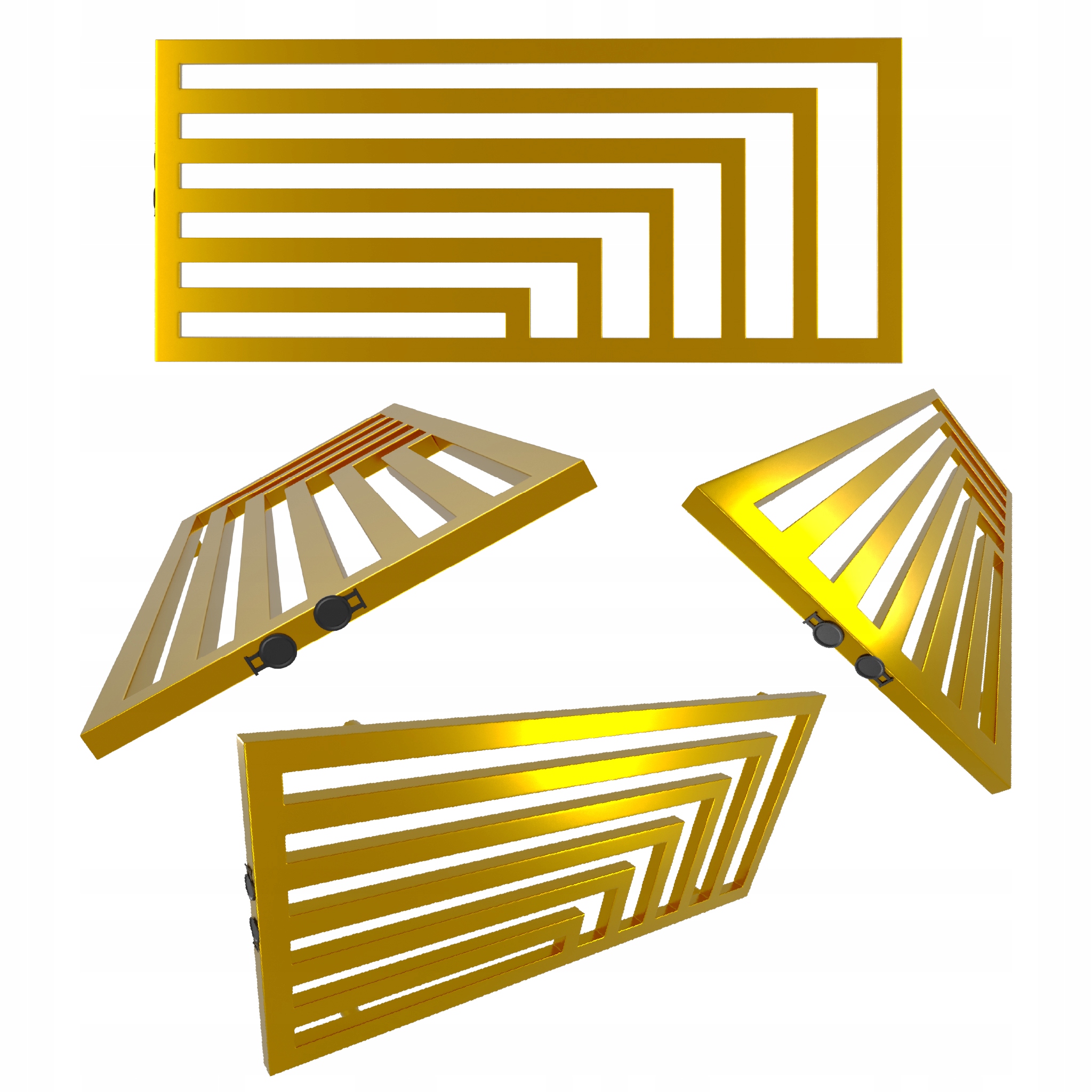 Horizontální Radiátor Laos 52x140 Zlatý