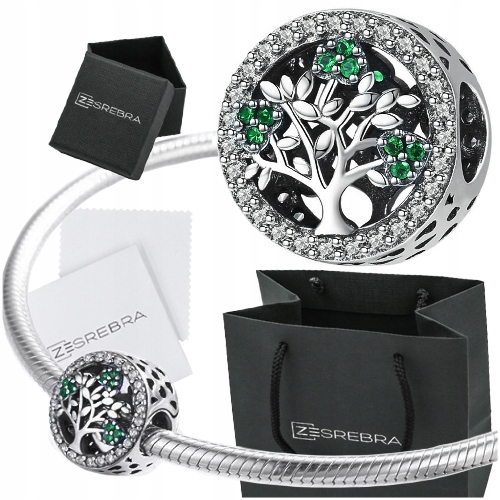 

Charms srebro 925 Drzewo koralik zawieszka