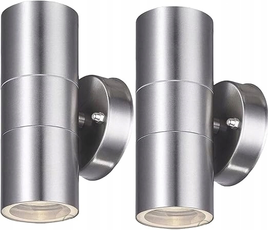 Nástěnné lampy z nerezové oceli GU10 IP44 2 ks