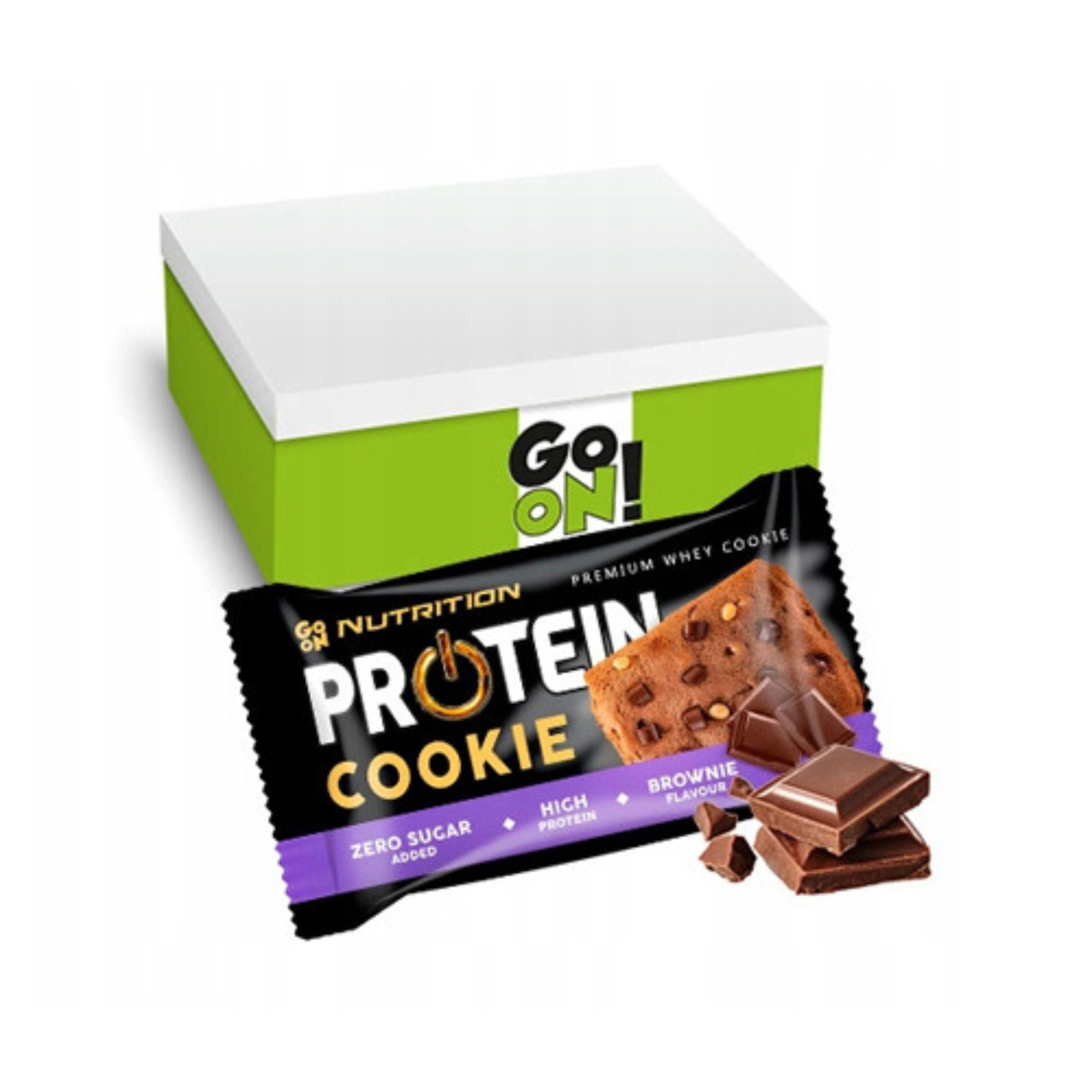Ciastko Białkowe Go On Protein Cookie Brownie 18x50g Wegańskie 23g