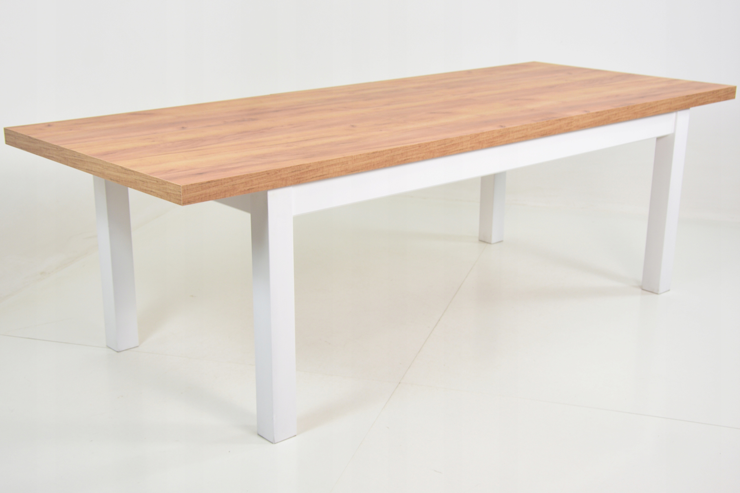 BIAŁY KOMPLET Rozkładany stół do 3m i 8 KRZESEŁ Kolor korpusu krzesła biały