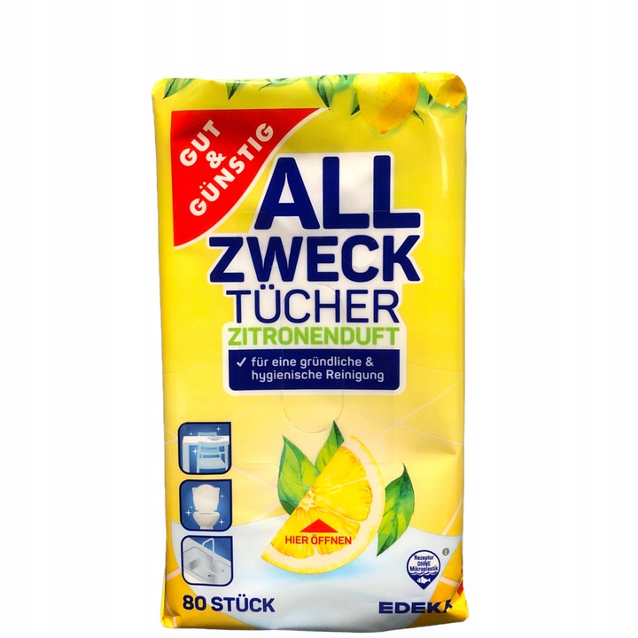 

G&g Allzweck Tucher 80szt Chusteczki Lemon De
