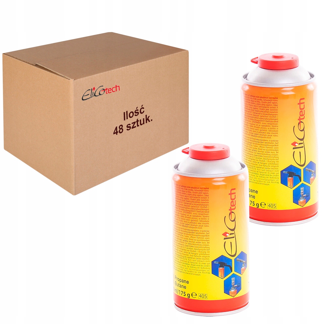 48 x plynová náplň hořák sporák 300 ml/168 g Elicotech