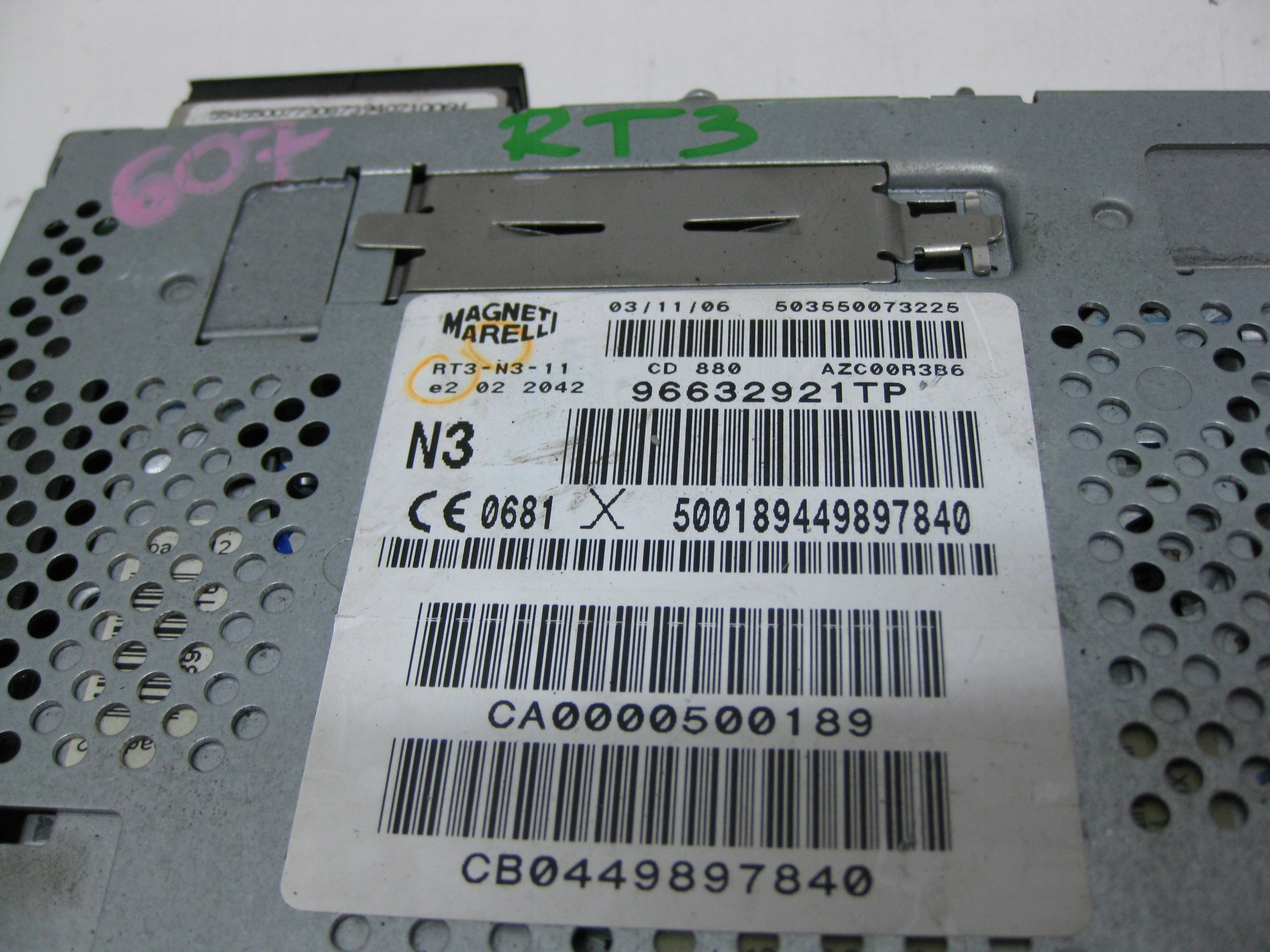 PEUGEOT 607 RADIO CD 96632921TP