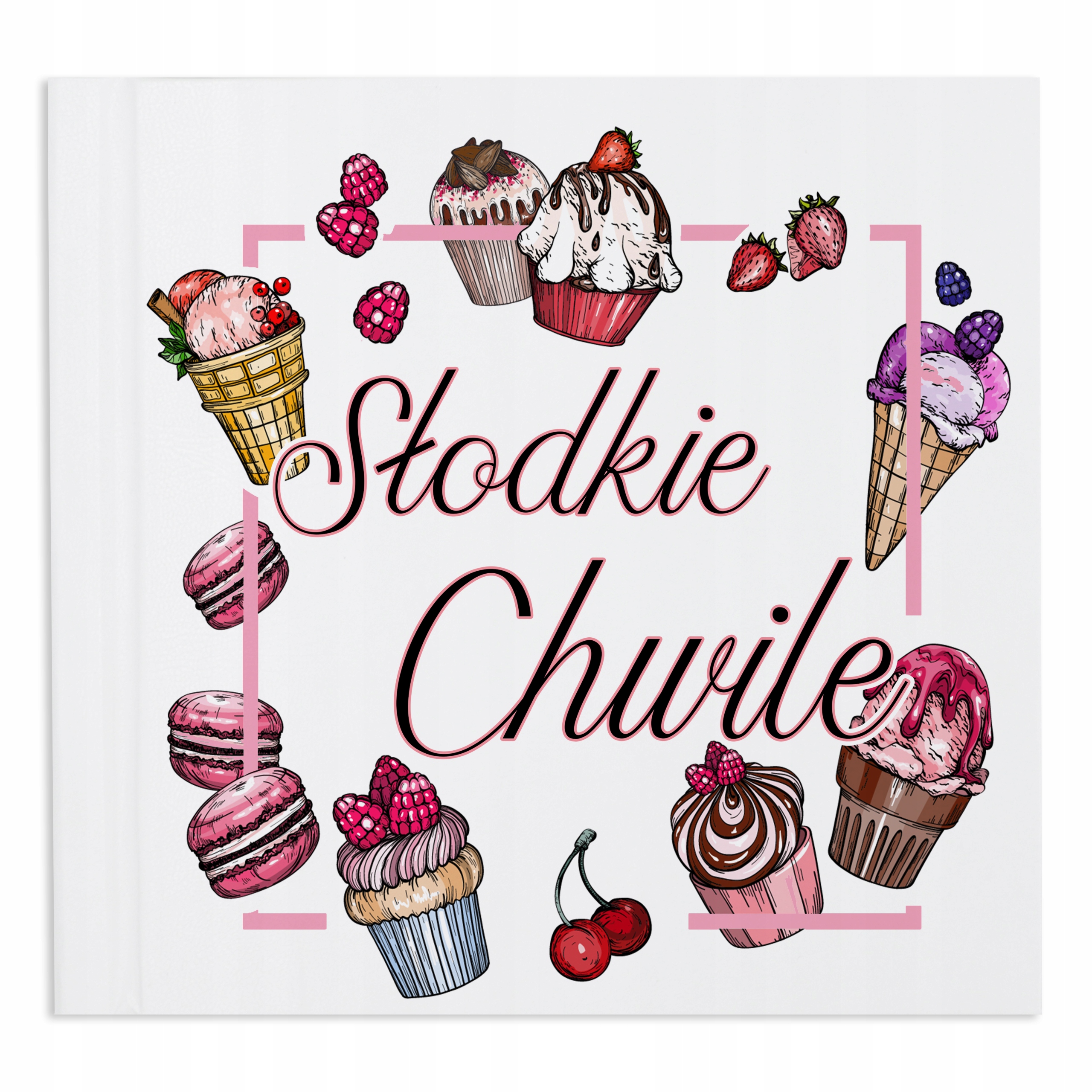 Album Bílý Modré stránky na recepty Receptář Sladké Okamžiky Vzory