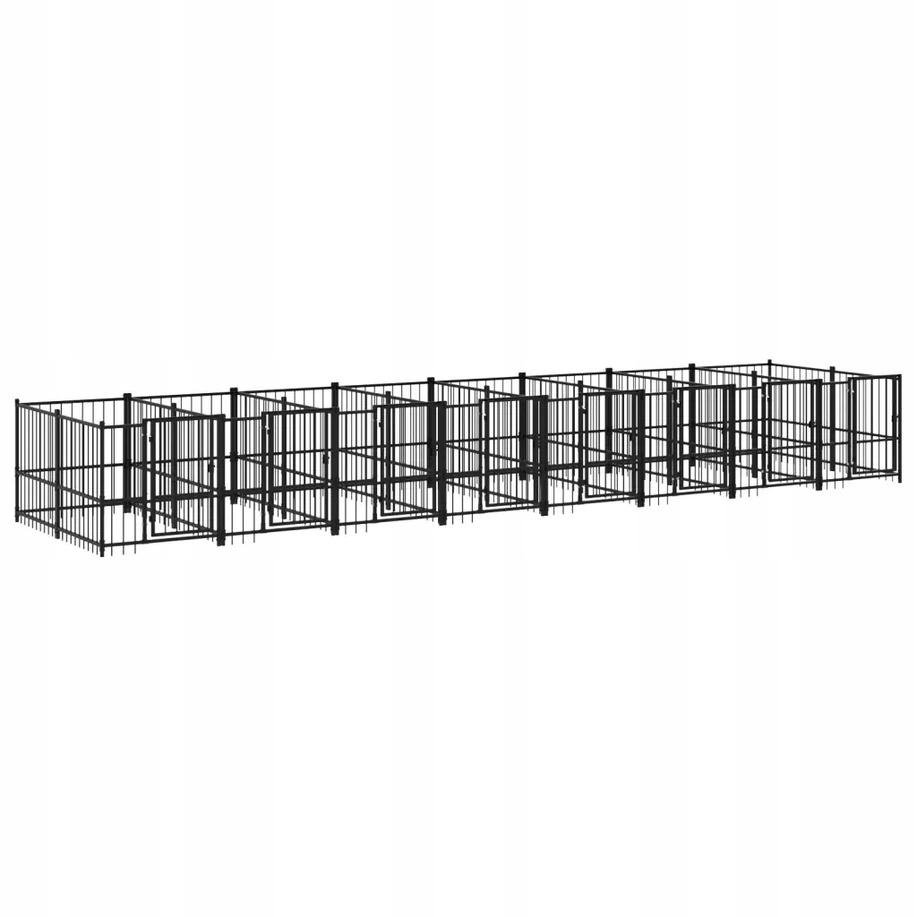 Levně Kotec pro psa 776x193,5x100 cm, černá