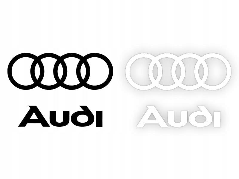 Naklejka AUDI Logo W07 na samochód na auto KOLOR