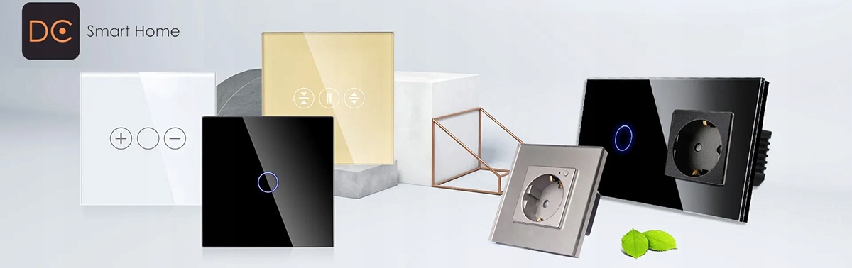 RAMKA SZKLANA POTRÓJNA CZARNA DO GNIAZDA 230 DO GNIAZDEK DC SMART HOME 3F Kolor czarny