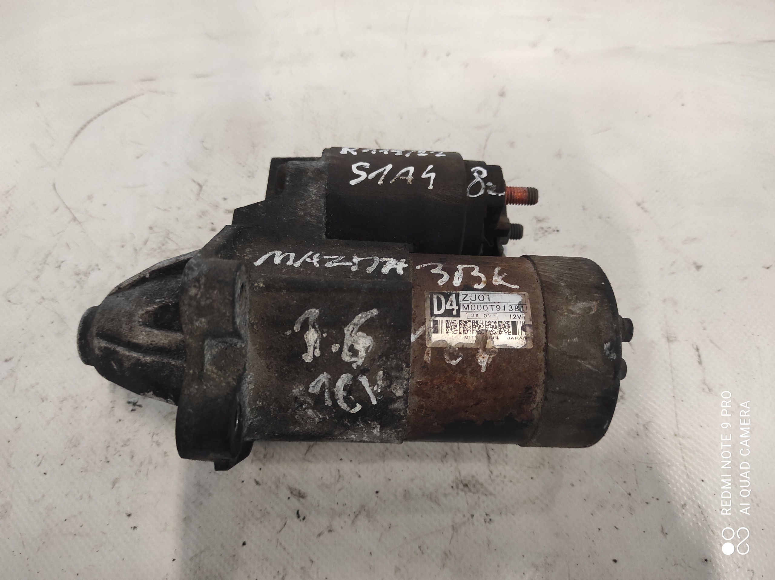 MAZDA 3 1.6 16V starter M000T33371