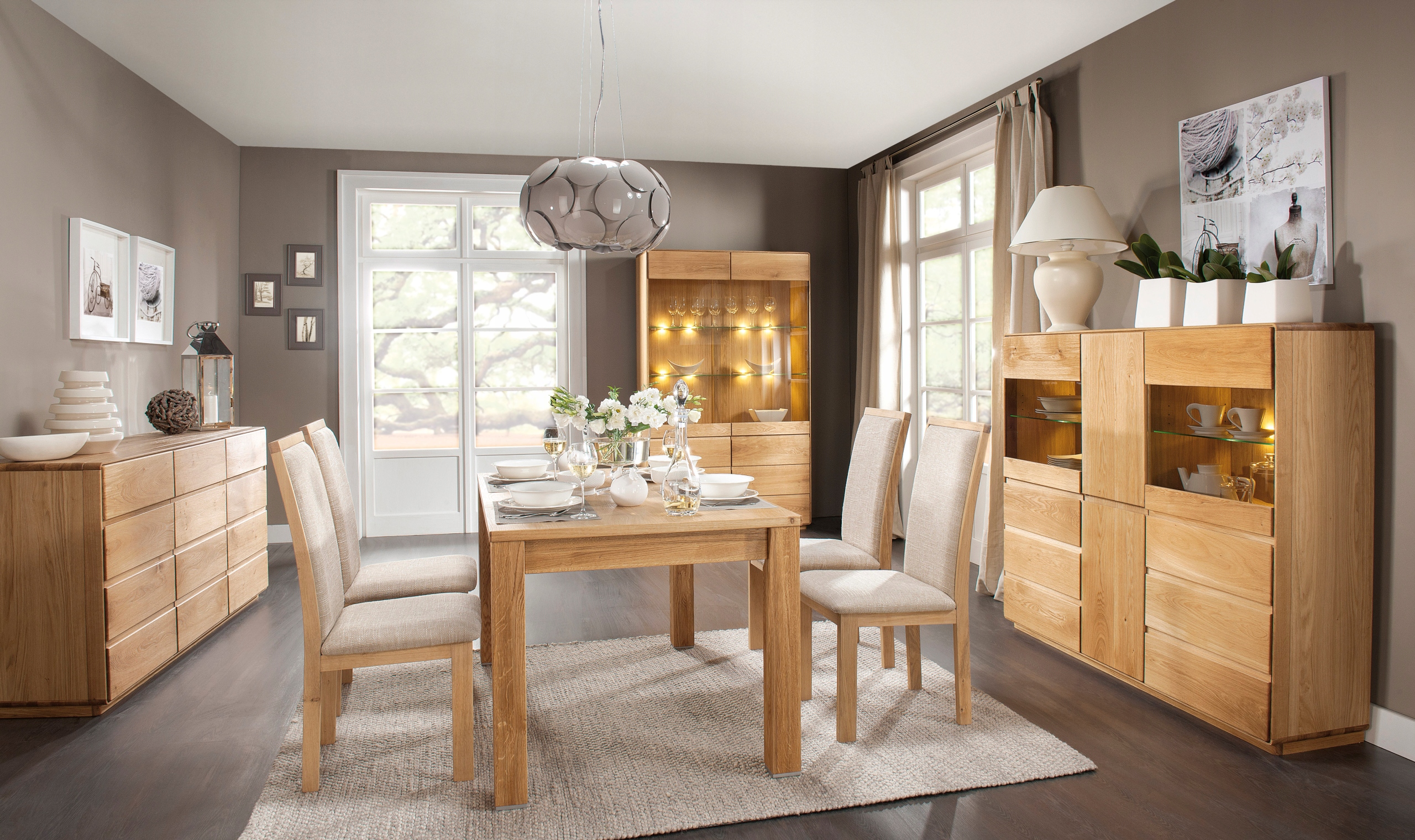 ATLANTA-11 dębowy regał na książki 60 cm DEKORT Głębokość mebla 40.9 cm