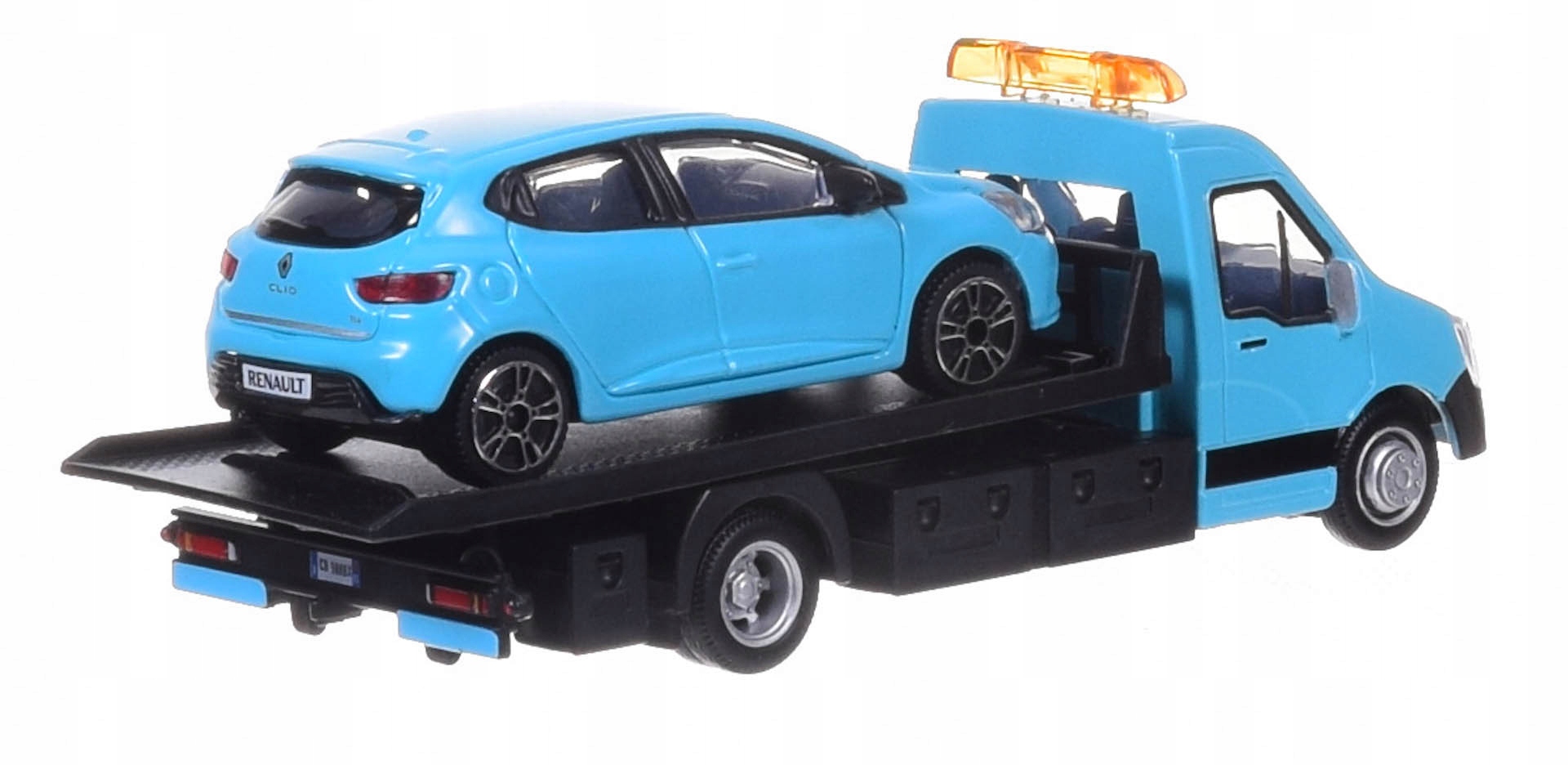 BURAGO FLATBED TRANSPORT RENAULT CLIO MODEL METAL Skala 1:43