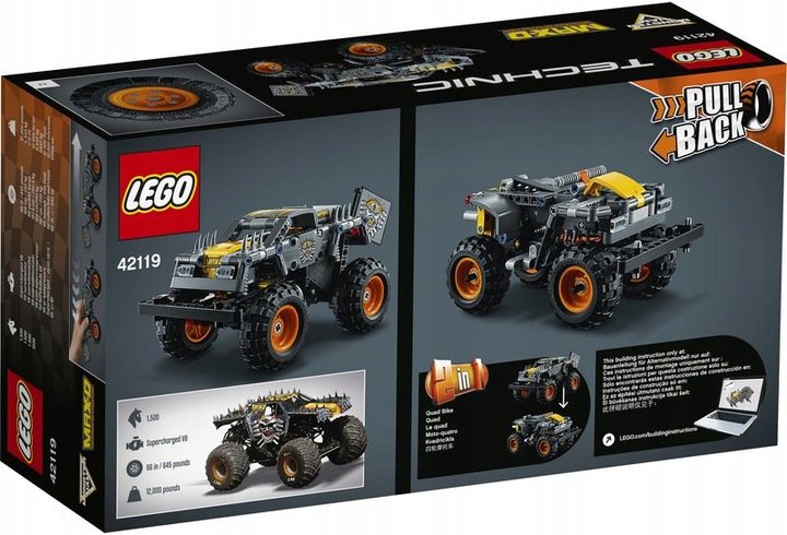 LEGO MONSTER TRUCK MAX-D MONSTER JAM QUAD JEEP 2w1 Certyfikaty, opinie, atesty CE EN 71