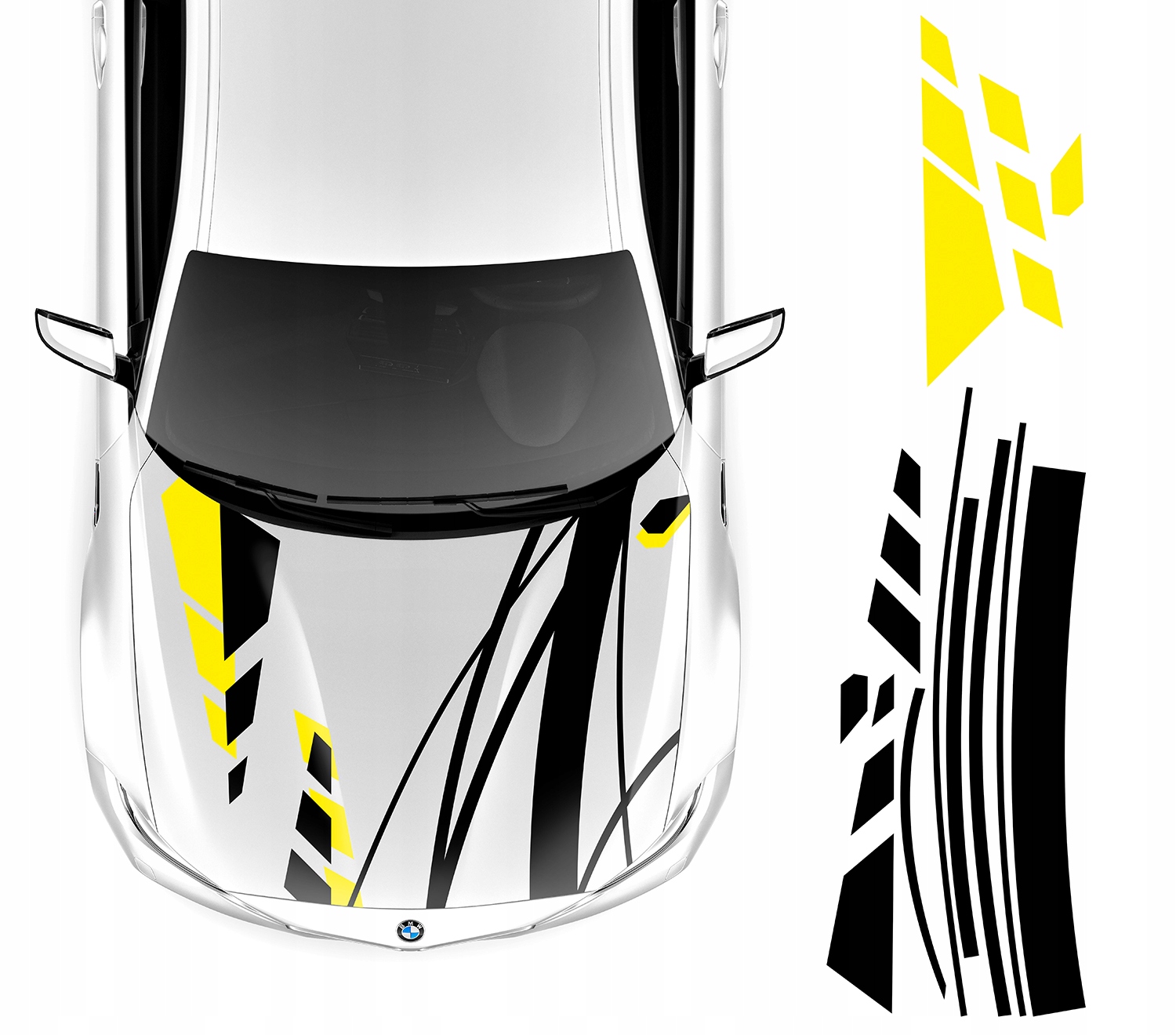 Samolepka Grafika na auto Masku Motiv Mazie Pruhy Tvary 65x251