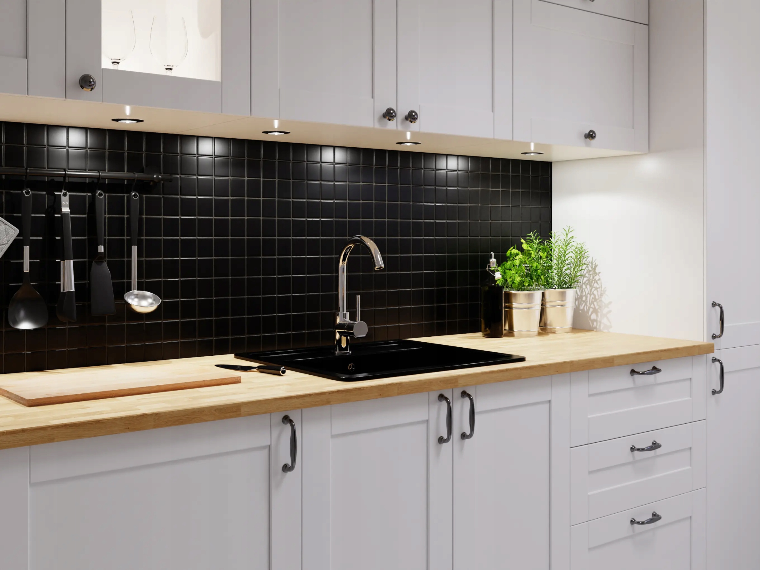 MOZAIKA CERAMICZNA SQUARE BLACK CZARNA MAT Kod producenta MCS-58m