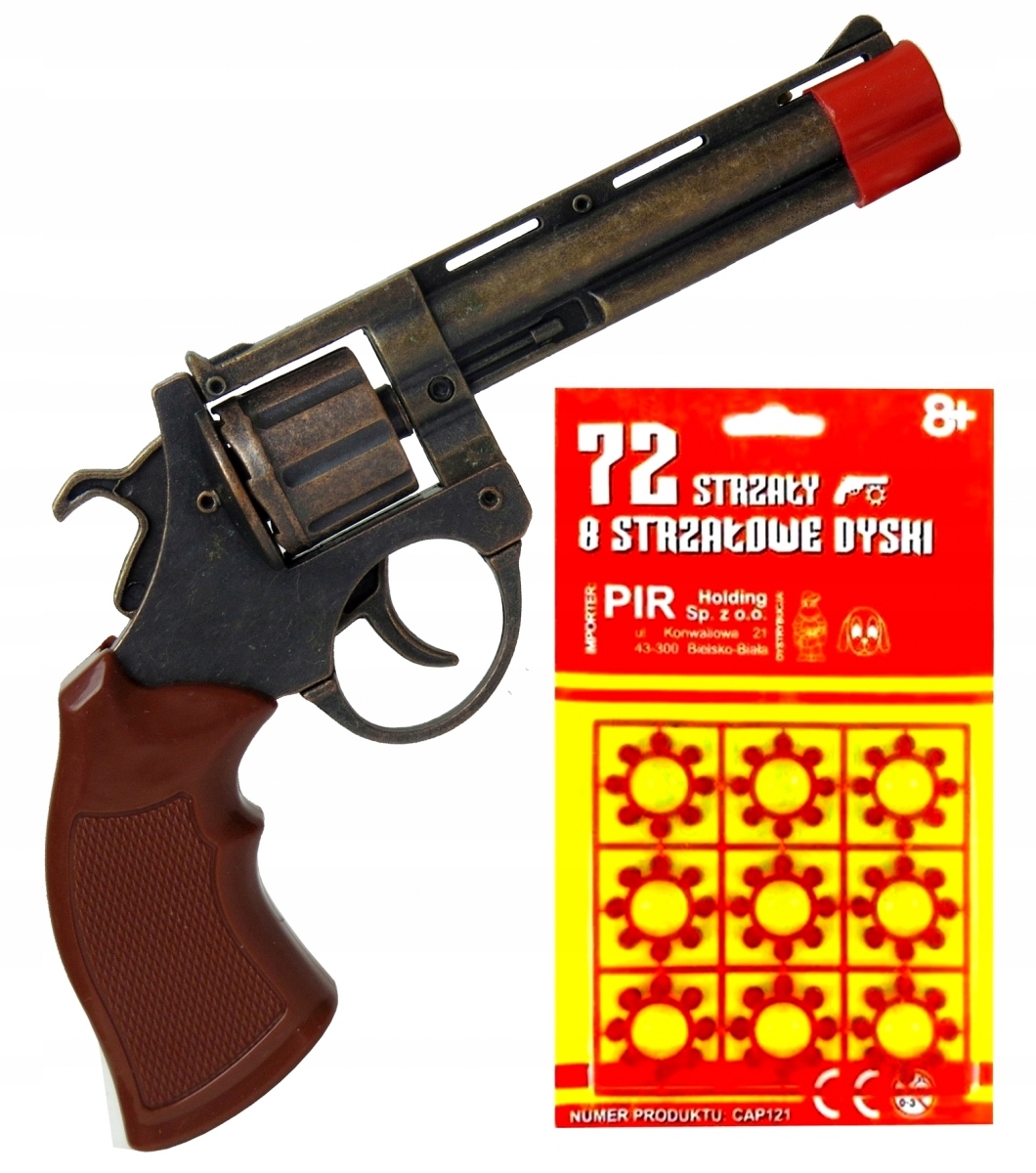 

Pistolet na Kapiszony Metalowy Rewolwer +Kapiszony