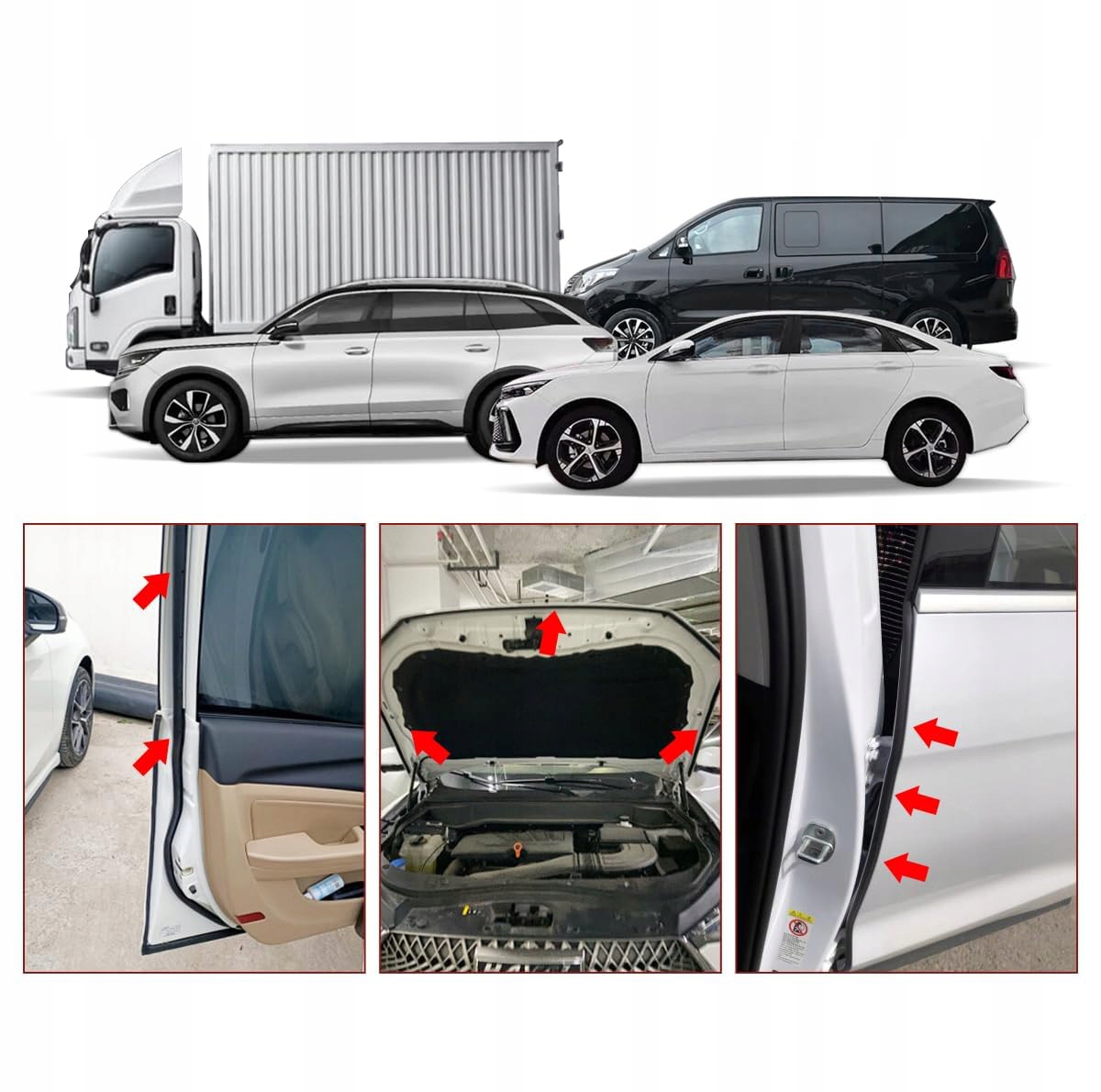 TAŚMA USZCZELNIAJĄCA DRZWI SAMOPRZYLEPNA USZCZELKA DO DRZWI SAMOCHODOWYCH Waga produktu z opakowaniem jednostkowym 0.2 kg