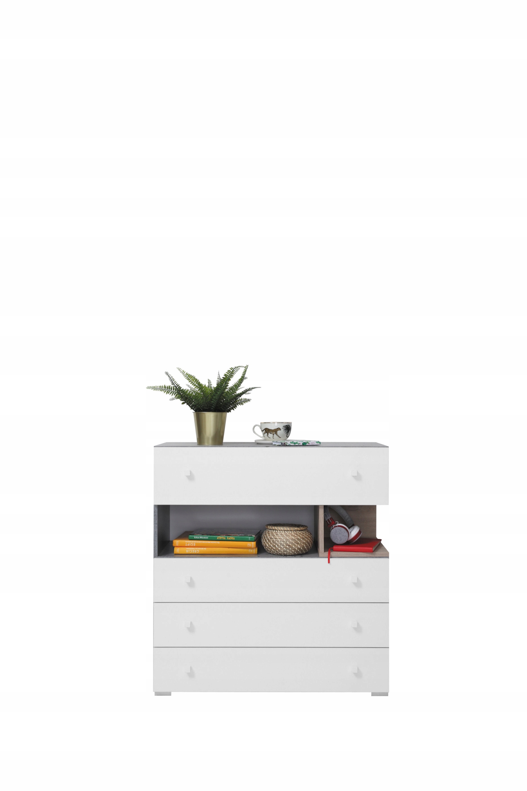 Komoda Galia 85 cm do obývacího pokoje Ložnice Bílá
