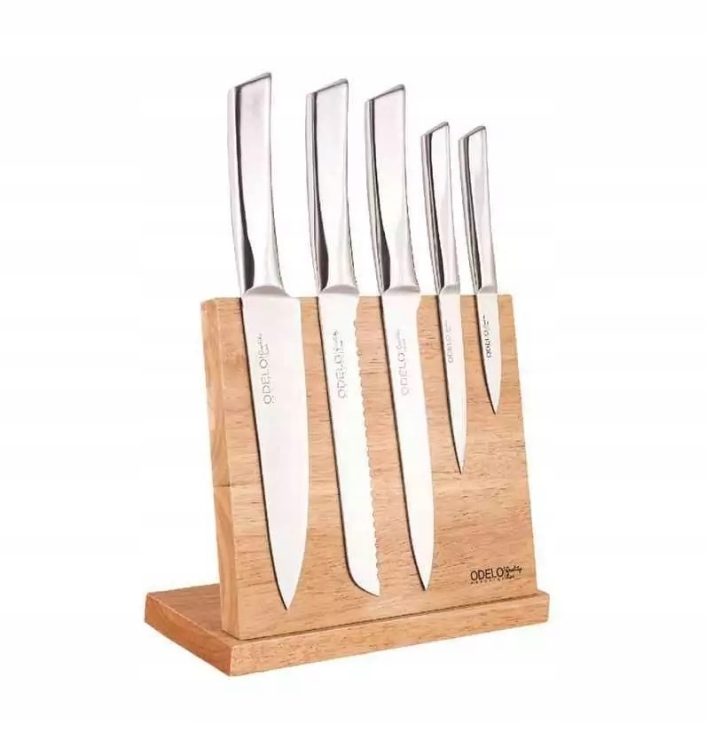 Komplet noży kuchennych blok magnetyczny 6 el.
