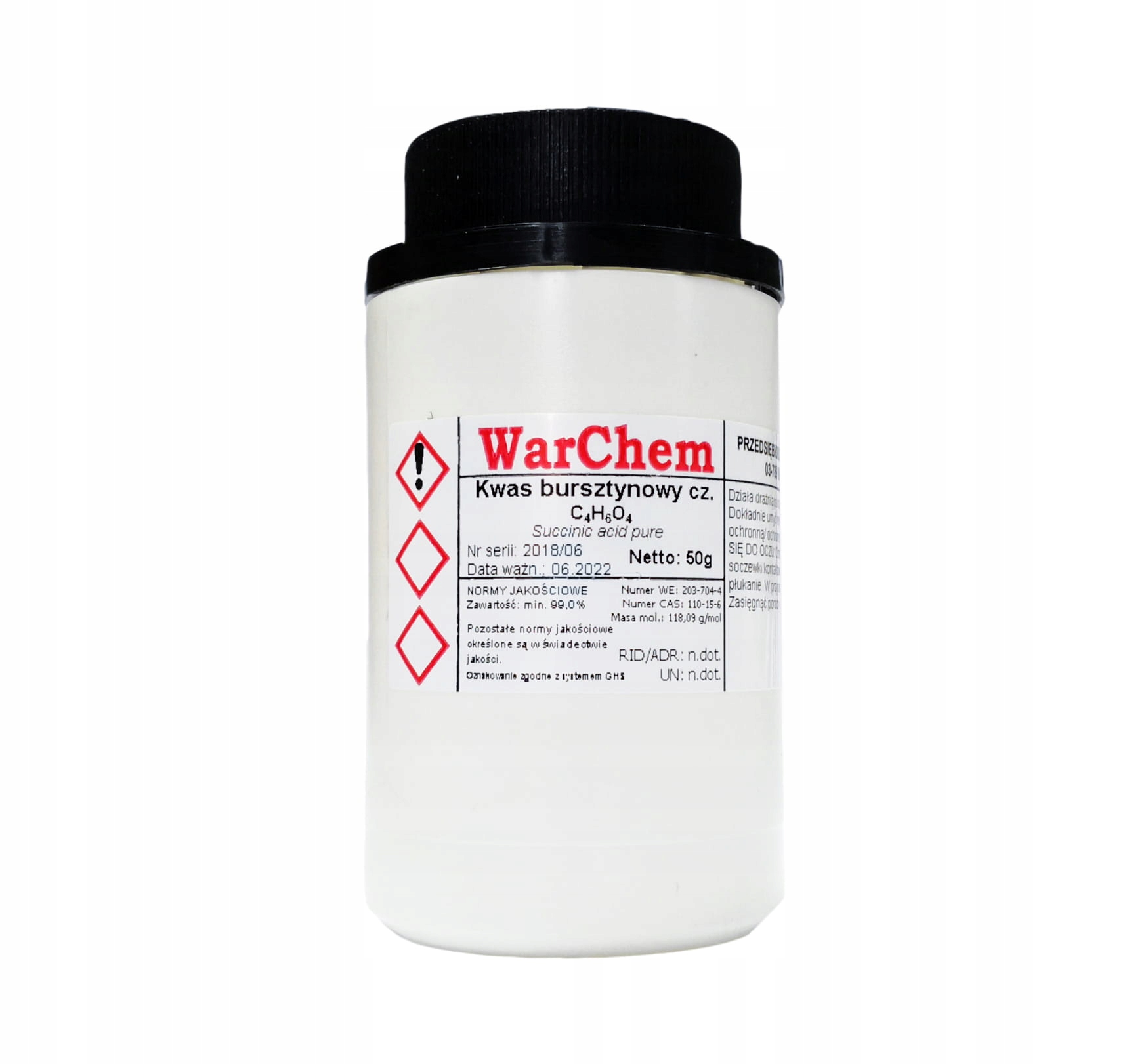 

Kwas Bursztynowy czysty 50g Warchem