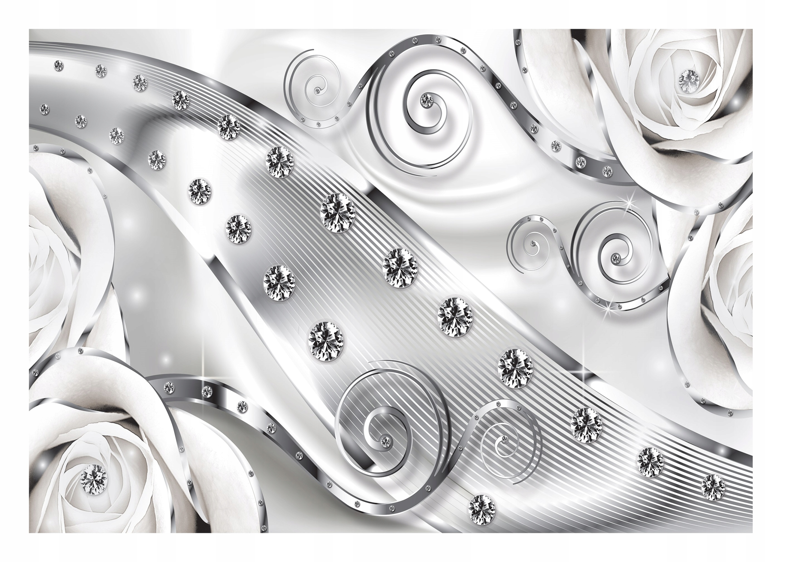 Fototapeta Bílé Květiny 3D Ložnice Obývací pokoj 368x254