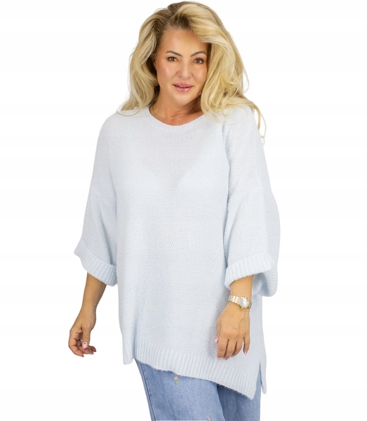 Klasický dámský oversize asymetrický svetr – Agrafka unisize