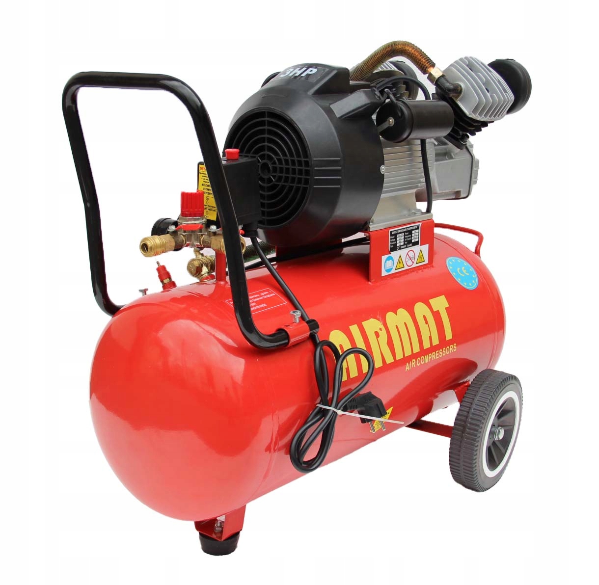KOMPRESOR SPRĘŻARKA 50L 3HP 2KW 2 TŁOKI 250 l/min.