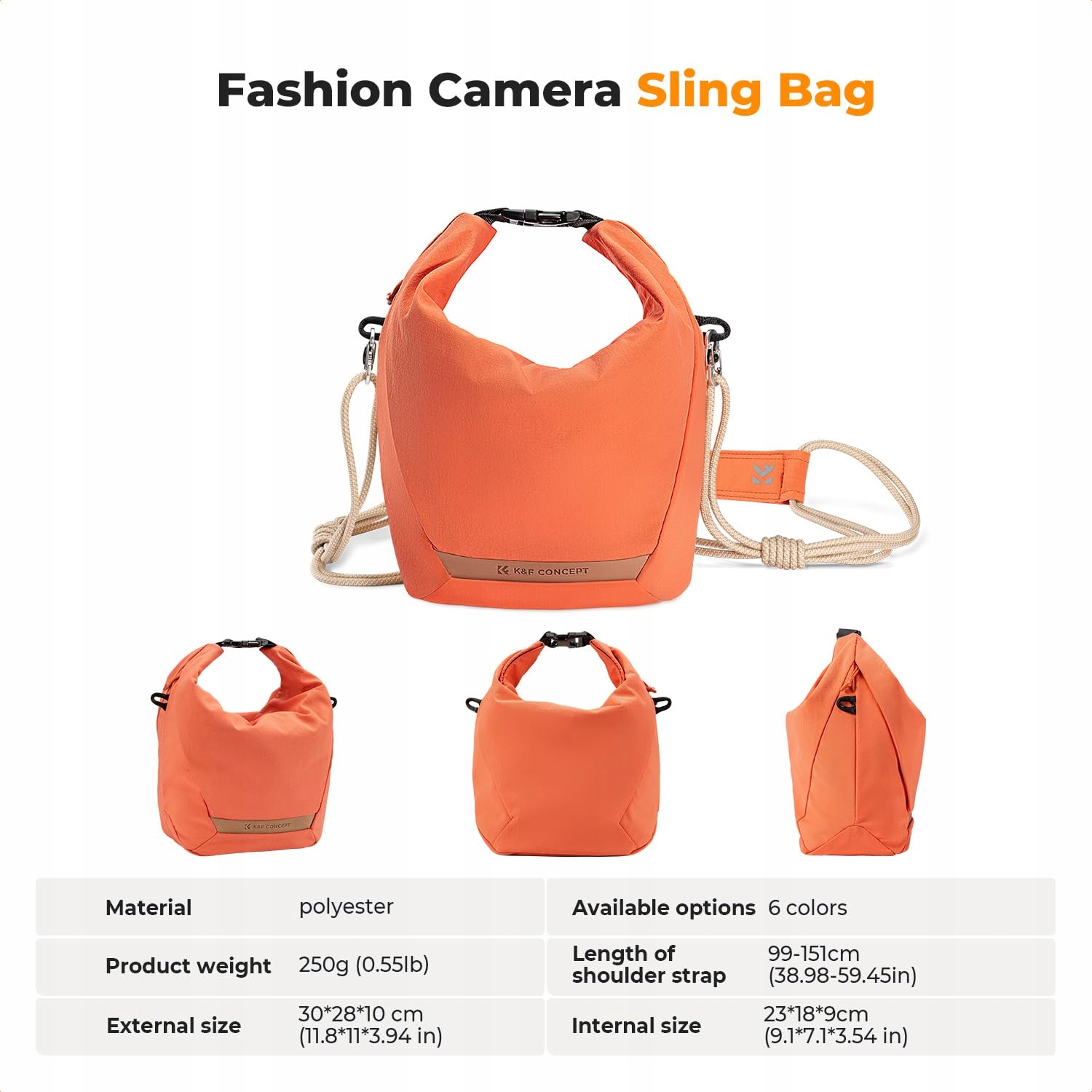 K&F CONCEPT Torba Na Aparat Modna Torba Na Ramię DSLR I Bezlusterkowce — miniatura 6