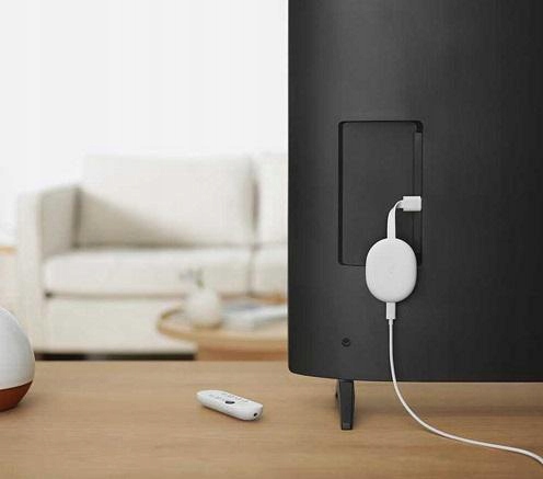 ODTWARZACZ Google Chromecast 4.0 4K 60FPS Google TV Android TV BT WiFi Kod producenta GA01919-US