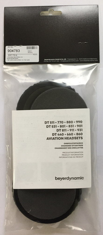 904783 Beyerdynamic nauszniki gąbki do DT770 M PRO EAN (GTIN) 4010118904783