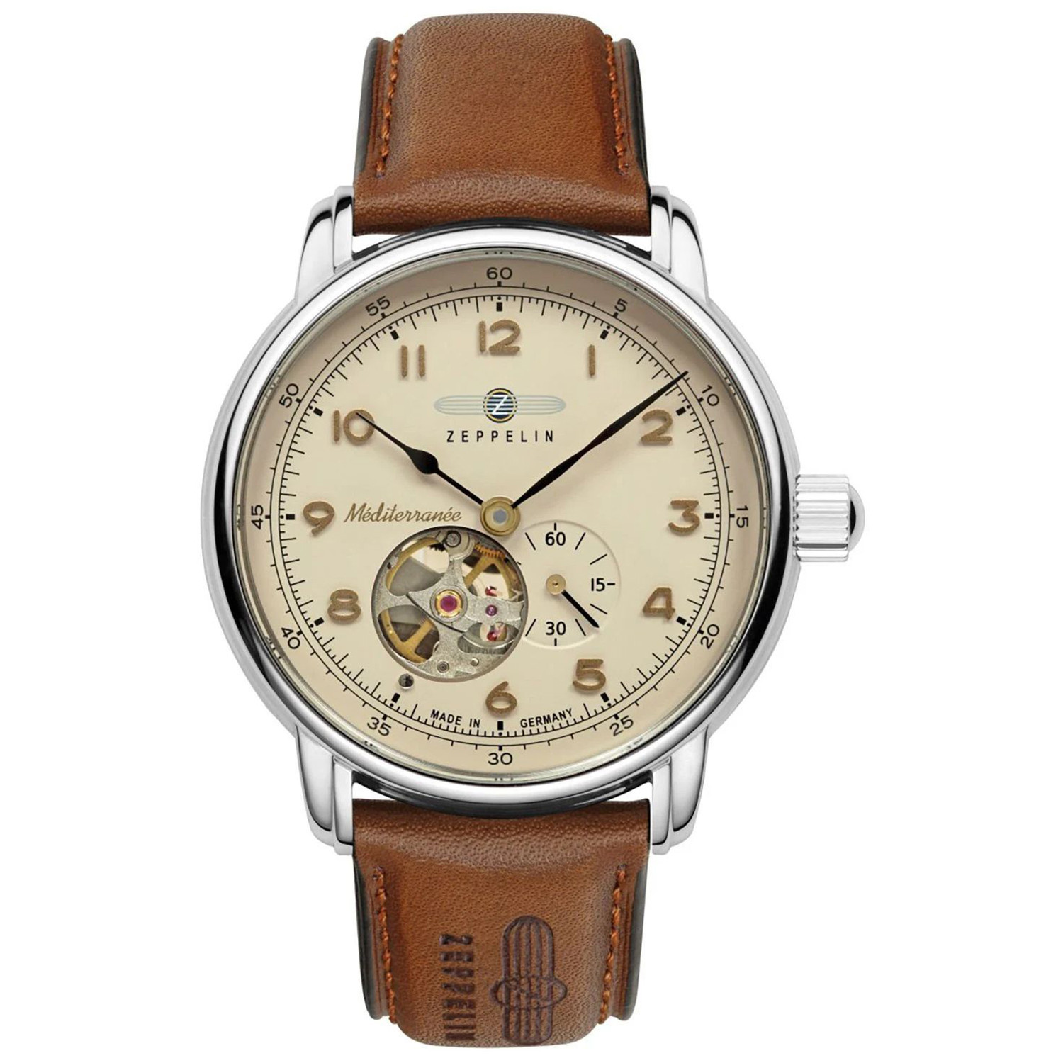 Pánské Hodinky Zeppelin 96665 hnědé