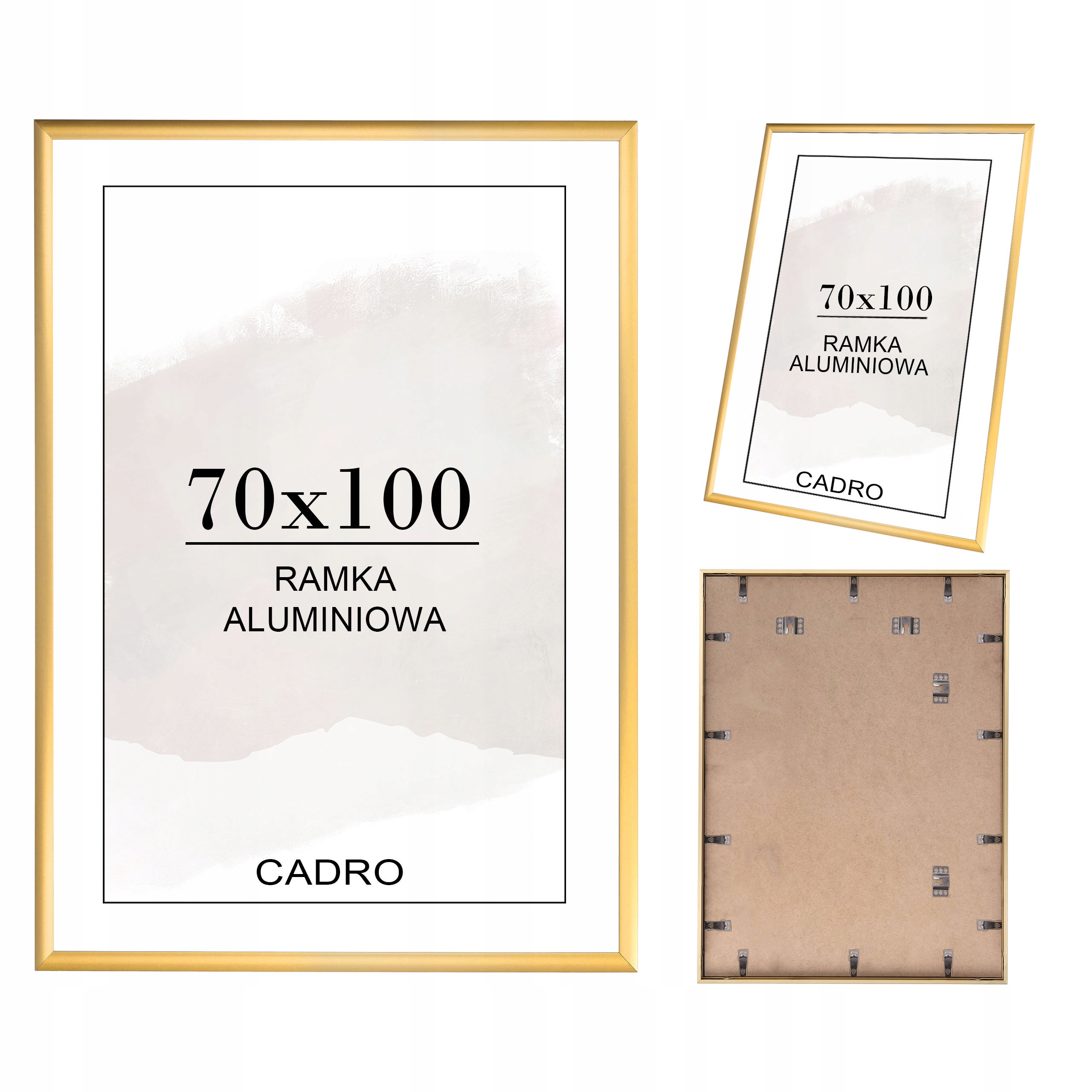 

Ramka 70x100 ramki na zdjęcia B1 złota aluminiowa