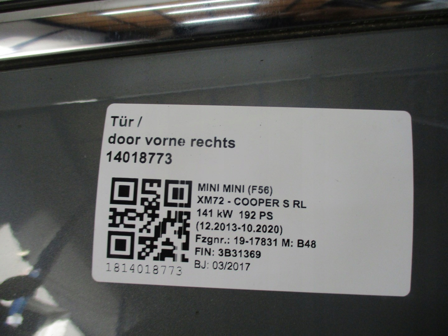 door right MINI F56 front ANGLIK B71