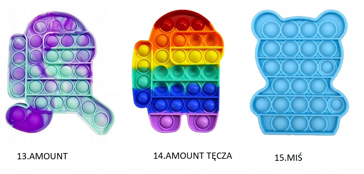 POP IT ZABAWKA ANTYSTRESOWA FIDGET TOYS RÓŻNE Kod producenta SENSORYCZNA POP IT JEDNOROŻEC ŚWIĘTA