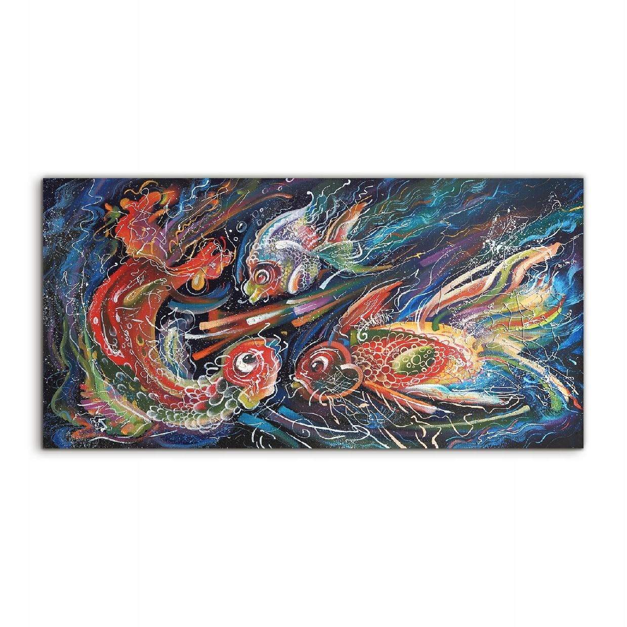

Fotoobraz 120x60 na ścianę Abstrakcja Morze Ryby