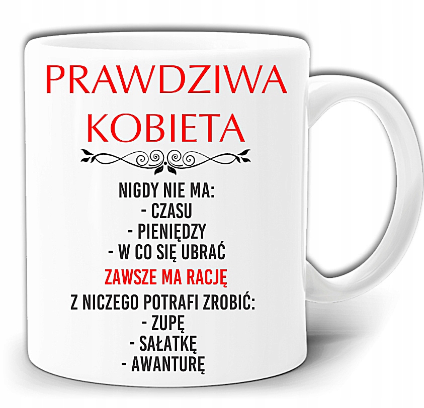 

Prawdziwa Kobieta Śmieszny Kubek + Pudełko GW290