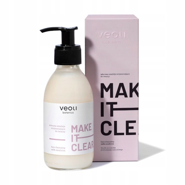 Veoli Botanica Mléčná čistící emulze na obličej Make It Clear, 200 m
