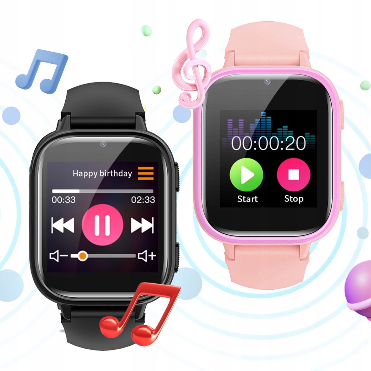 Smartwatch For Children's Watch SIM Phone Games Learning Camera Fairy Tales Case height 43 mm