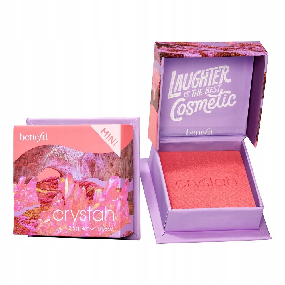 Benefit Crystah Mini tvářenka v růžovo-jahodovém odstínu 2.5 g