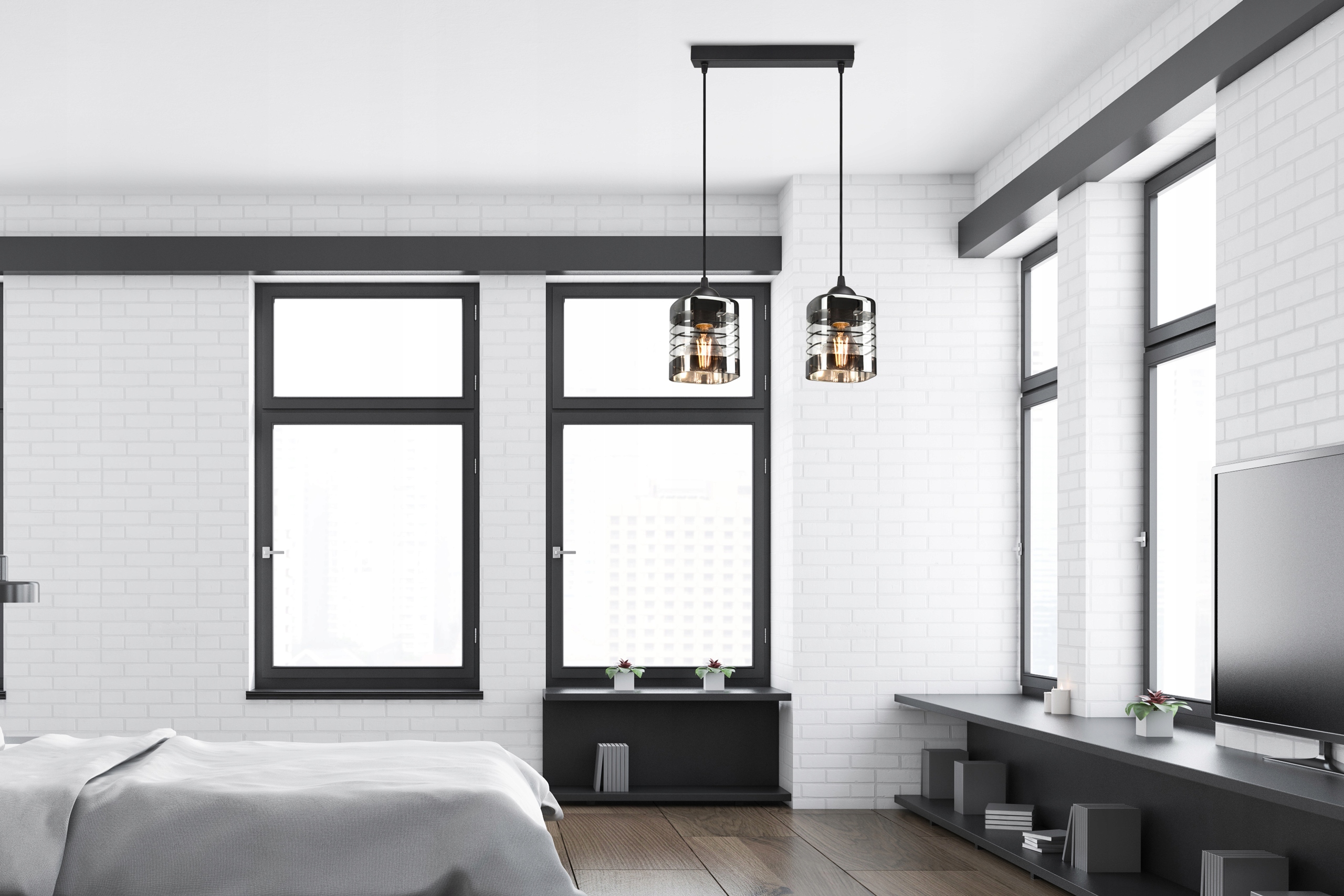 SZKLANA LAMPA WISZĄCA SUFITOWA ŻYRANDOL PLAFON LED Rodzaj gwintu E27