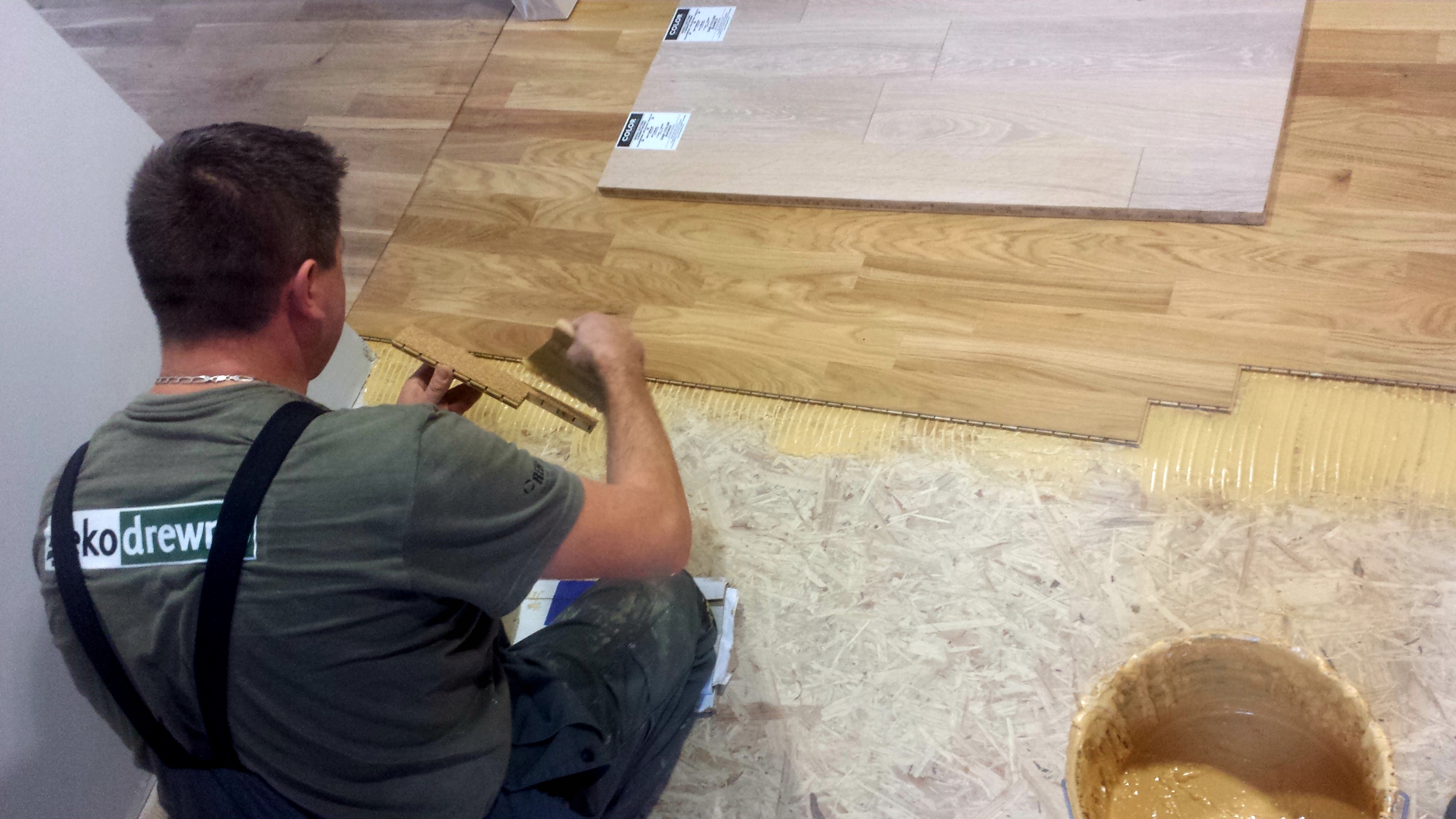 Deska podłogowa, warstwowa, dąb, jodła francuska Szerokość 70 mm