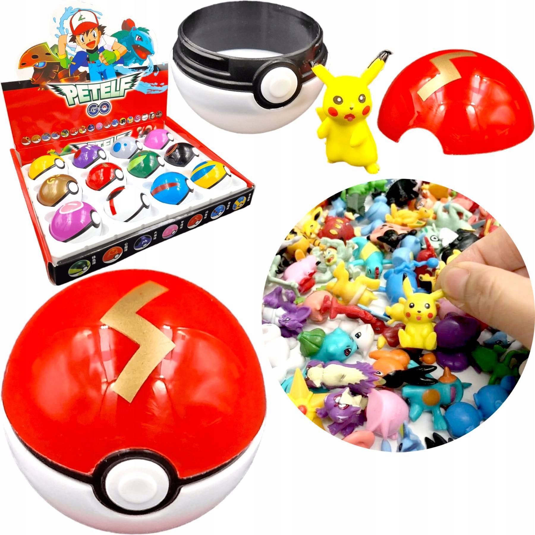 

12 Szt Pokeball 5CM Pokemon Figurki Pokemon Go