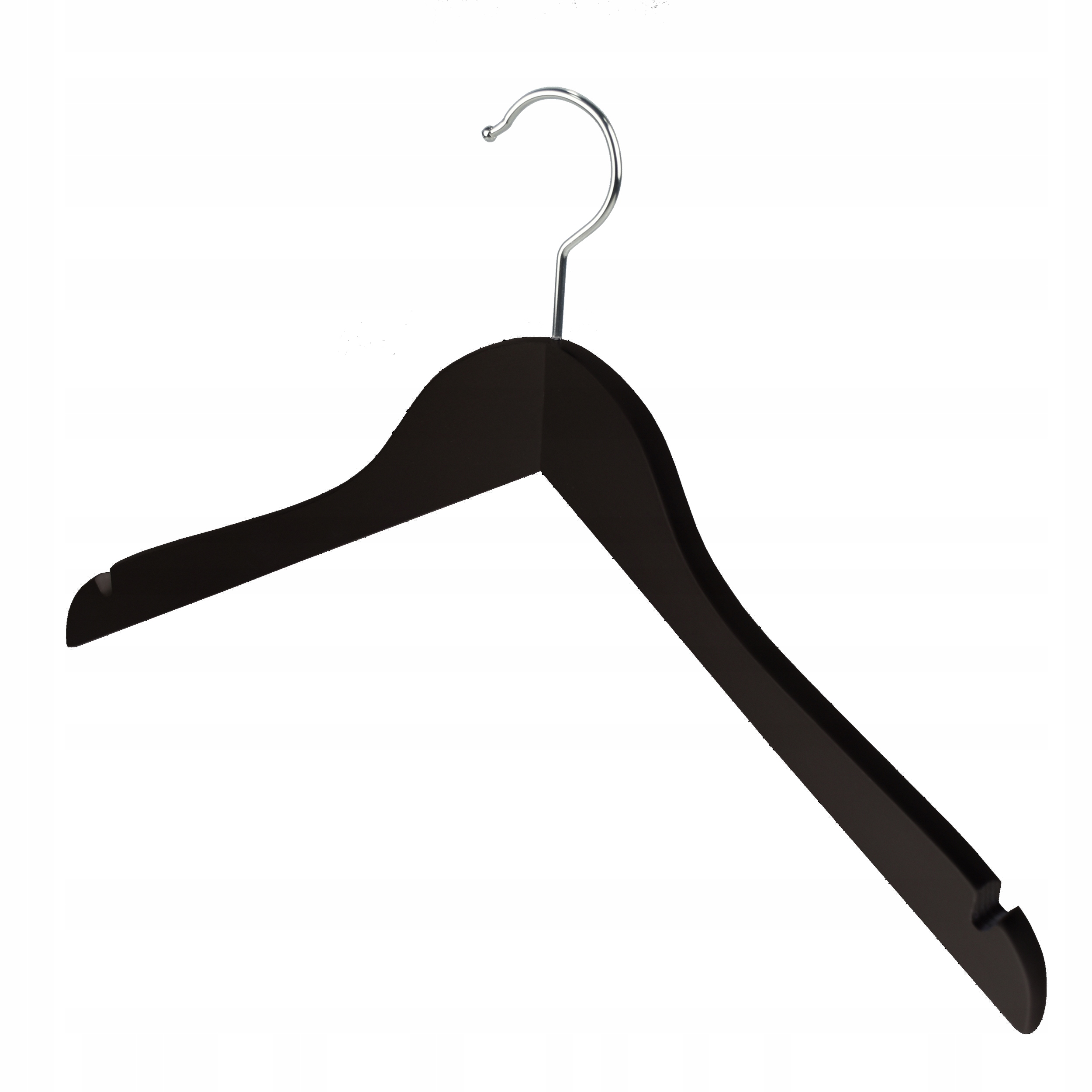 WIESZAKI DREWNIANE DAMSKIE czarne 41cm - POLSKI PRODUCENT