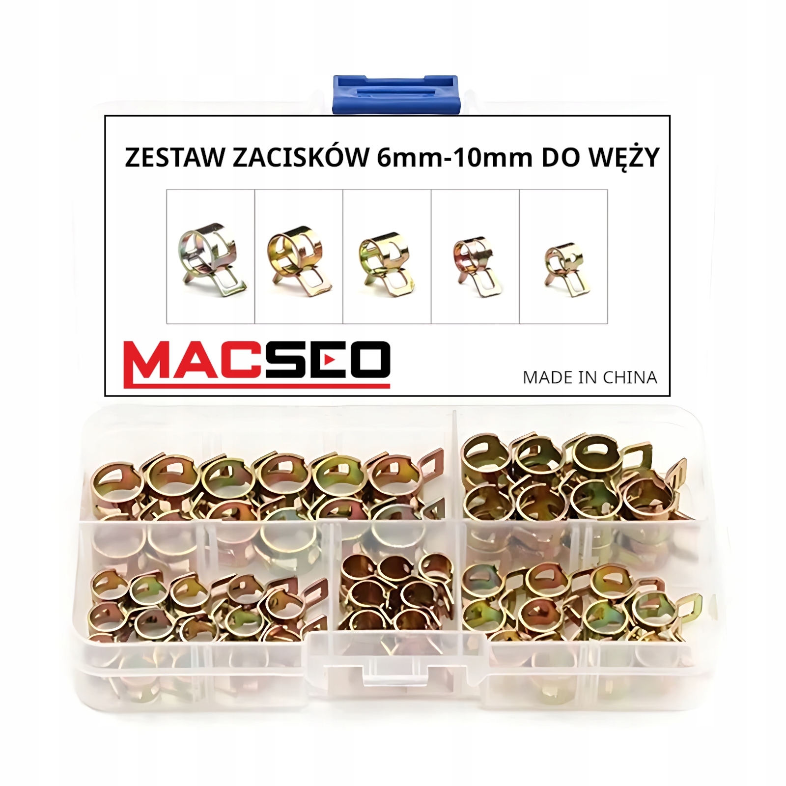 Zestaw Opasek Zacisków Sprężonowych Do Węży I Przewodów Macseo_pl 80SZT