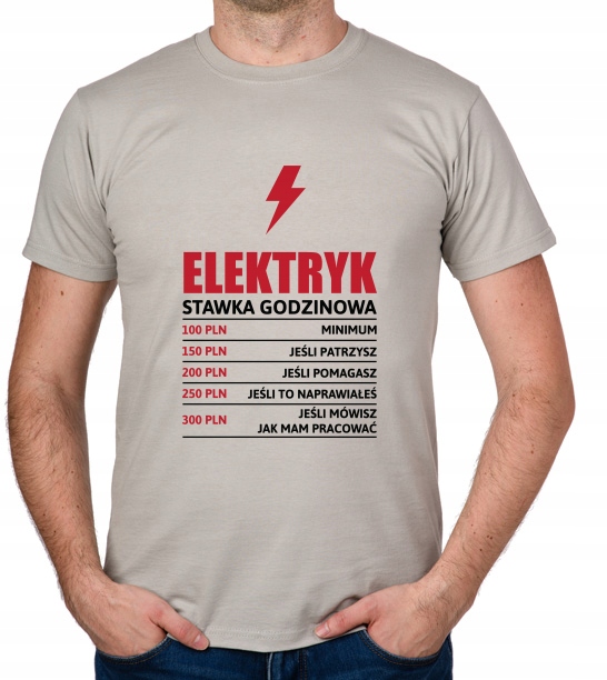 

koszulka Elektryk stawka godzinowa prezent