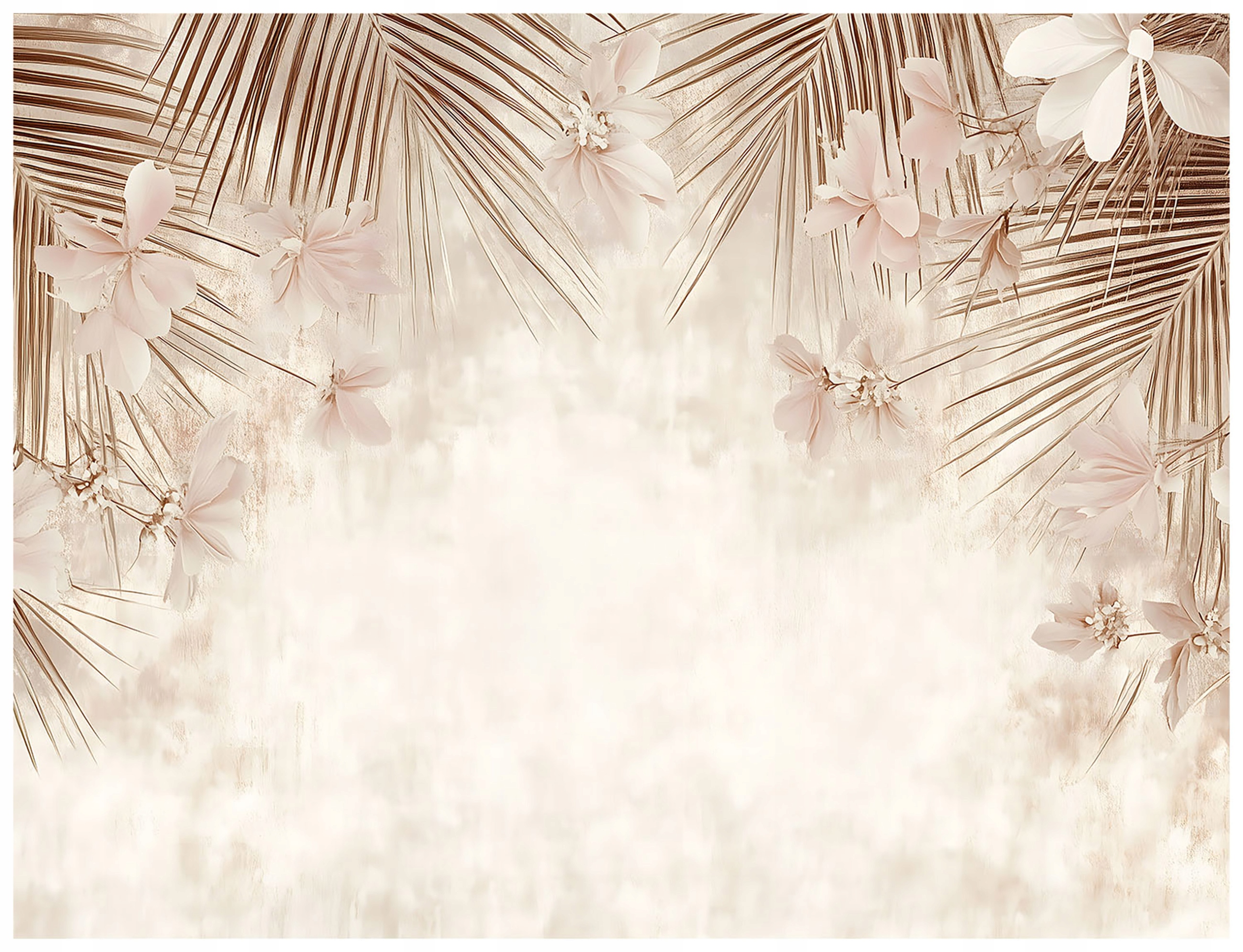 Vliesová fototapeta Tropický ráj Vintage Palmy Květiny 460x300 lepidlo