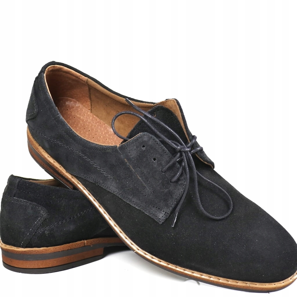 iButy Pánské Společenské Boty Casual Z Semišové Černé Kůže Pro Každou Příležitost