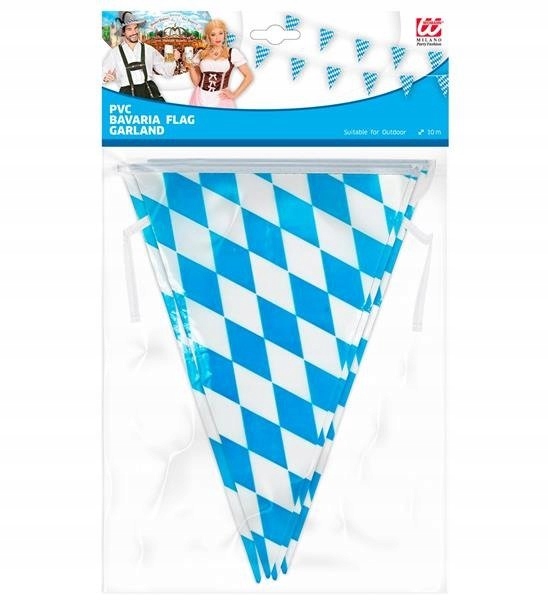 GIRLANDA BAWARSKA BIAŁA W ROMBY OKTOBERFEST Płeć uniseks