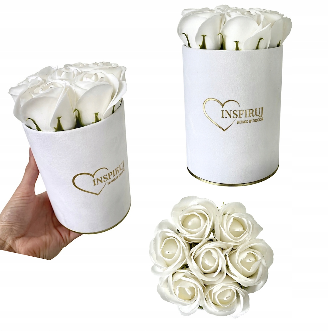 

Flowerbox róże mydlane kwiaty bukiet w pudełku