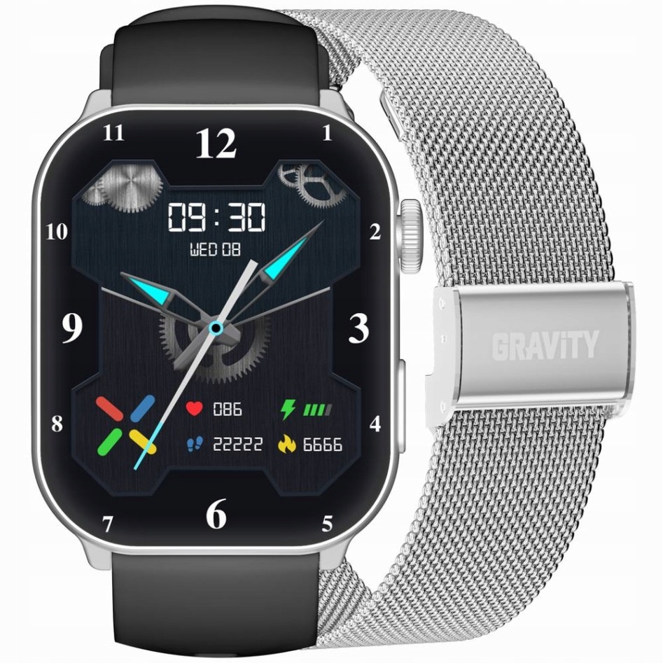 Chytré Hodinky Unisex Gravity GT28-9 Bluetooth Hovory, Přídavný Pásek (sg03)