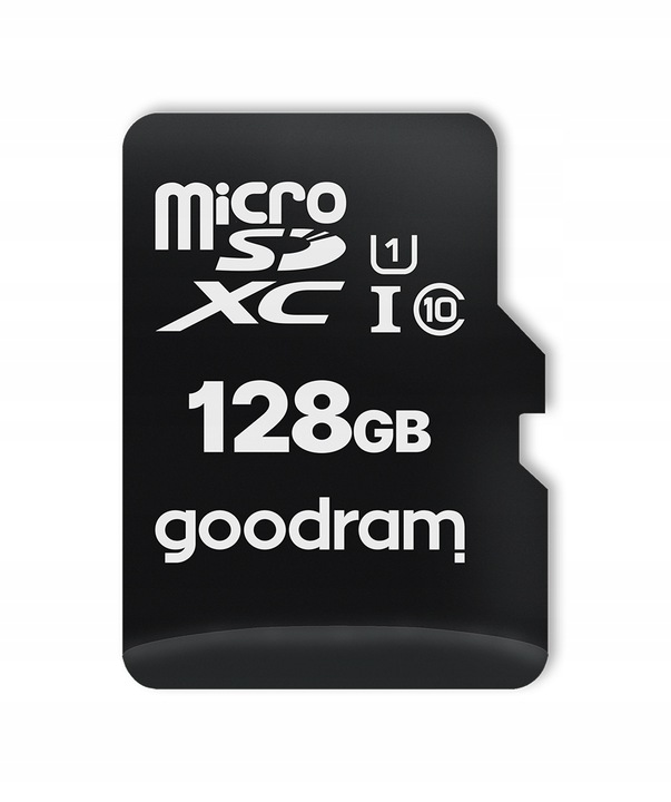 KARTA PAMIĘCI GOODRAM do rejestratora jazdy 128 GB MICRO SD XC CLASS 10 Pojemność karty 128 GB
